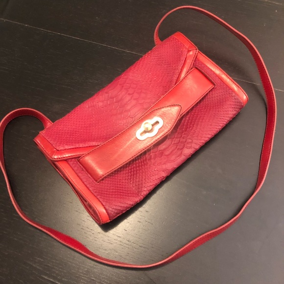 DVF Crossbody Bag with python embellished leather - Picture 1 of 7